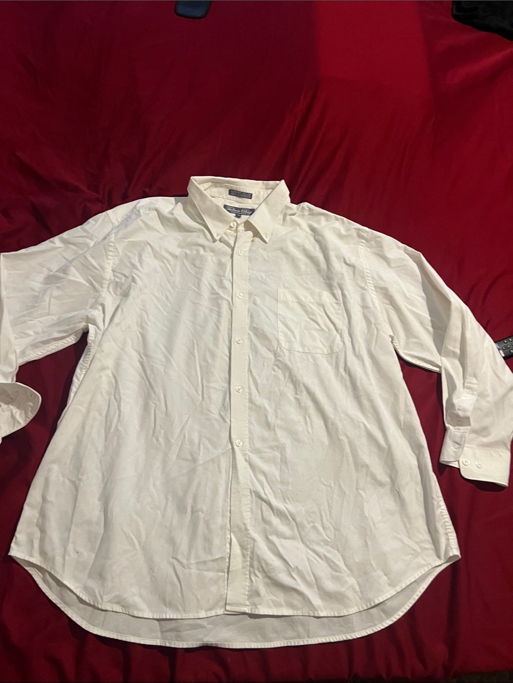 Falcon Bay Classic Men's White Button-Down Dress Shirt